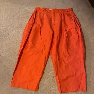 Bright Orange Wide-Leg Pants